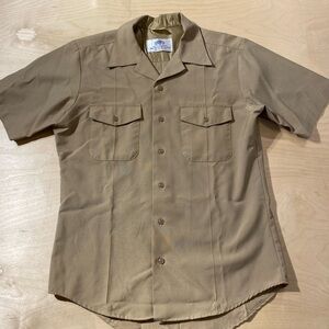 DS CP QuarterDeck Collection Military Button Up Shirt size Medium (LE)